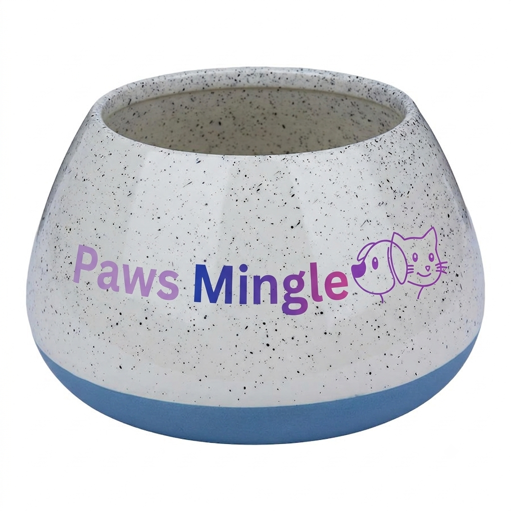 Paws Mingle Blue Long-Ear Dog Food Bowl